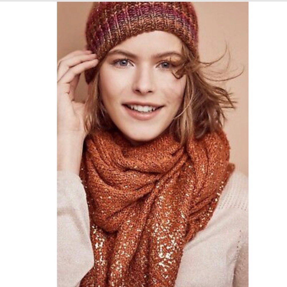 🍁Anthropologie Shimmered Boucle Scarf!!